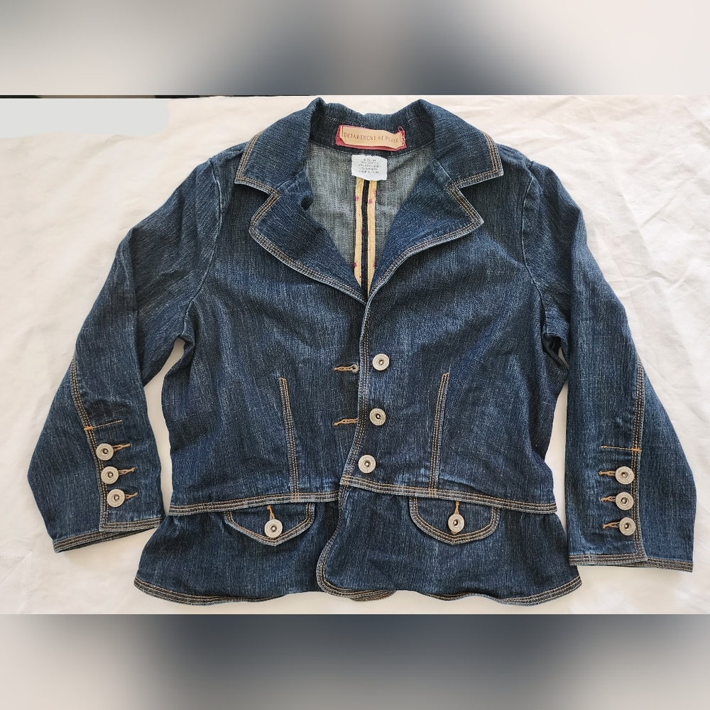 Department of Peace Denim Jacket - Blue Jean Blazer (size